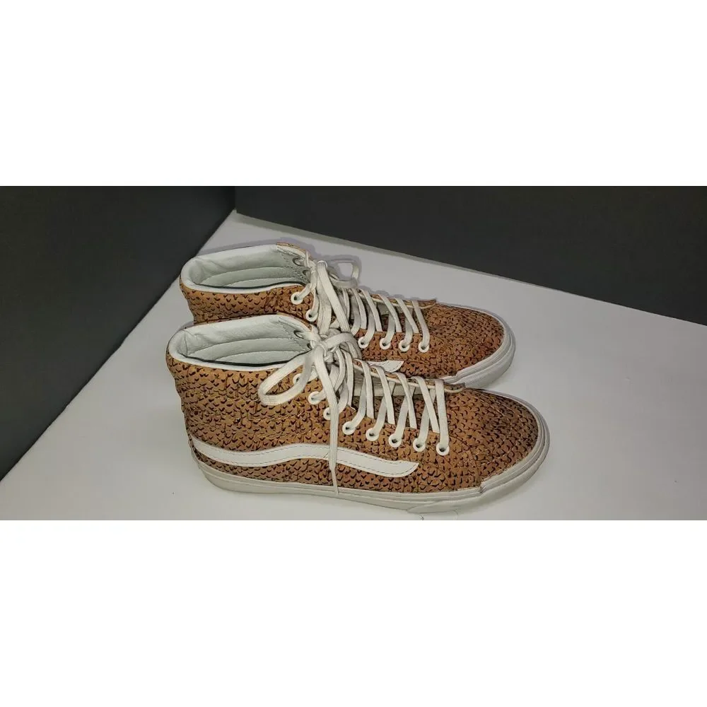 Vans Sk8‎ Hi 'SLIM' Embossed Cork Womens 6 Mens 4.5. Limited Edition Rare